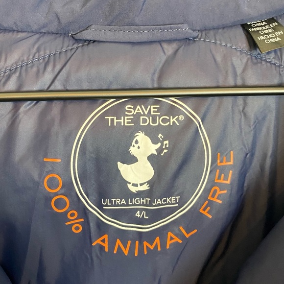 Save the Duck Hina Puffer Jacket Navy Blue - Picture 7 of 8